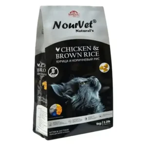 NourVet Natural's Chicken & Brown Rice Kitten & Cat Food pack